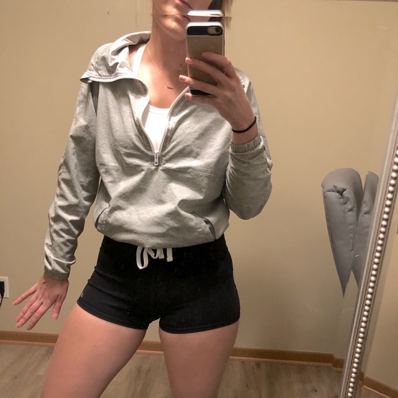 Old Navy Tops - Old Navy Gray Windbreaker Quarter Zip Jacket